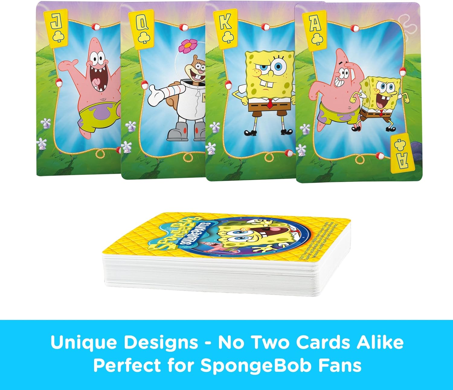 Spongebob Playing Cards - Spongebob Squarepants Themed Deck of Cards for Your Favorite Card Games - Officially Licensed Spongebob Merchandise & Collectibles